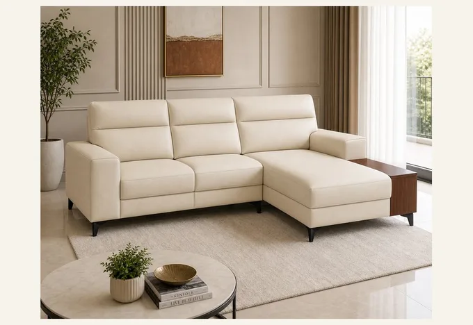 Wood Side-Table Chaise