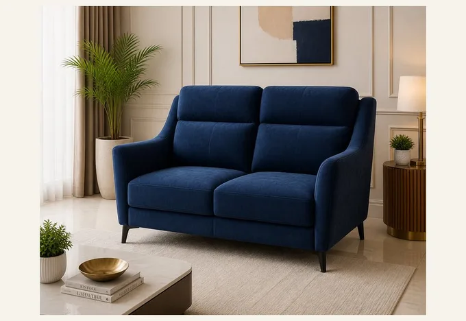 Flared-Arm Loveseat
