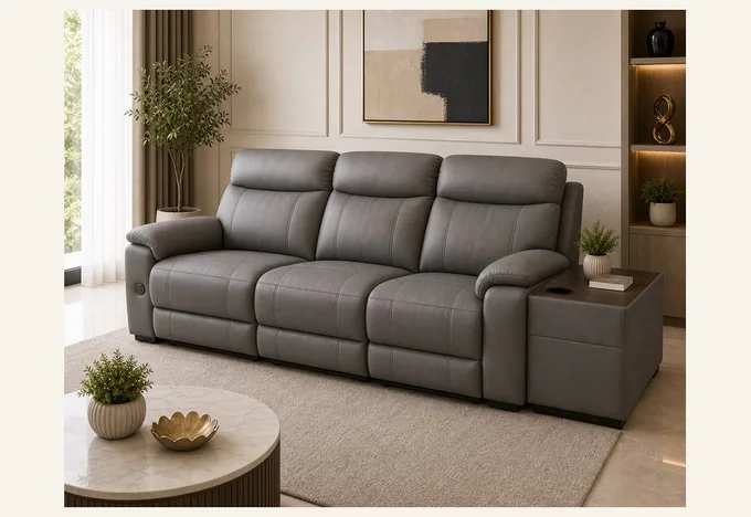 Side-Table Recliner Sofa