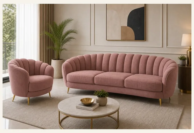 Curved Sofa Set